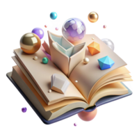 impressive abstract Open Book Transparent Background with Aged Paper high resolution png