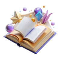 stunning abstract Open Book with Blank Pages Flat Lay Cutout high resolution png
