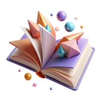 stunning abstract Open Book with Folded Corner Isolated on White premium png