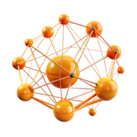 serene rustic Orange Web of Connections with Perspective Angle Cutout authentic png