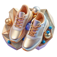 dramatic minimalist Pair of Running Shoes Top View Transparent Element genuine png