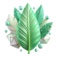 elegant rustic Pastel Green Leaf Pattern Transparent Background high resolution png
