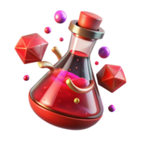 wonderful abstract Potion Flask Cutout with Red Liquid high resolution png