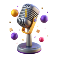 extraordinary modern Retro Microphone Stand Side View Isolated premium png