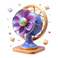 impressive modern Retro Desk Fan Oscillating View Isolated exclusive png