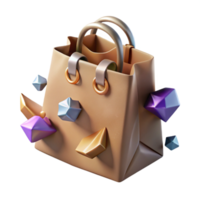 extraordinary abstract Ripped Paper Bag with Handles Isolated Element original png
