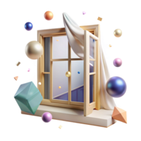 serene contemporary Shadow of a Window Frame Transparent Background high resolution png