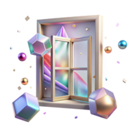 serene artistic Shadow of a Window Frame Transparent Background professional png