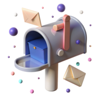vibrant abstract Shadow of Mailbox with Flag Up Transparent Background high quality png