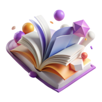 beautiful abstract Shadow of Open Book with Curved Pages on Transparent Background exclusive png