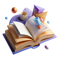 dramatic artistic Shadow of Open Book with Curved Pages on Transparent Background detailed png