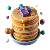 magnificent abstract Stack of Pancakes Top View Cutout detailed png