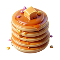 stunning abstract Stack of Pancakes with Syrup Dripping Cutout detailed png