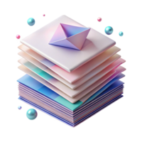 magnificent traditional Stack of Paper Sheets with Folded Corner Top View Transparent Background png