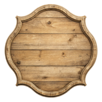 Rustic Wooden Signboard with Ornate Frame Blank Template for Text and Design png