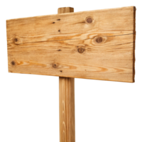 Rustic Wooden Signpost Blank Message Board for Direction Indication png