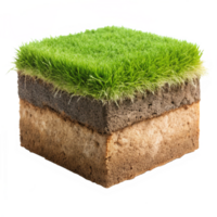 Cross Section of Soil Layers Showing Grass Topsoil Subsoil and Bedrock png