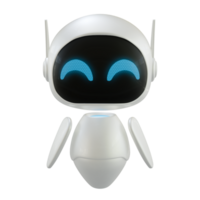 Artificial intelligence personal assistant robot. Mini robot 3d character. png
