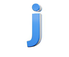Blue Small Letter j Alphabet j Gleams With Its Sleek Modern Design With Sharp Edges 3D Illustration png