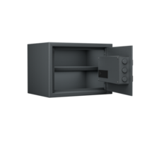Open Steel Locker In Sleek Gray Finish Features A Numeric Keypad For Secure Access 3D Illustration png