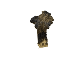 Benin Map Golden Metallic Texture Map Gold Reserves And Gold Mining Concept 3D Illustration png