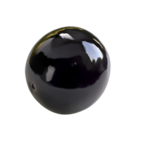 Black Ball on Transparent Clear Surface on a transparent background png