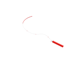 Red crayon and a drawn curve png