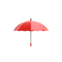 Red open umbrella isolated png