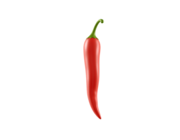 Vibrant Red Chili Pepper Isolated on Transparent Background png