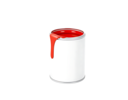 Red Paint Dripping from a White Can png