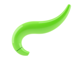 Green Swirl Abstract Object on Transparent Background png