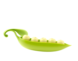 Close-up of peas in a pod isolated on a white background png