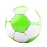 Green and white soccer ball isolated on a transparent background png