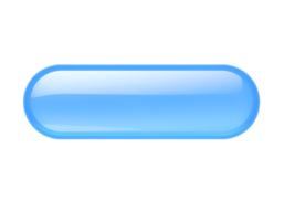 Blue Glossy Rounded Button for Web Design png