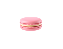 Pink macaron dessert isolated on a transparent background png