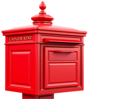 Close-up of a Red Mailbox in an Urban Setting png