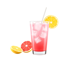 Refreshing Citrus Cocktail with Lemon and Grapefruit png
