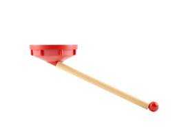 Red Plunger with Wooden Handle png
