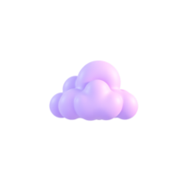 Purple 3D Cloud Icon png