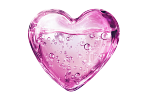 A beautiful pink heart-shaped object with bubbles, perfect for romantic or love-themed designs. png