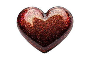A shiny glittery heart shape, perfect for expressing love and affecti, png