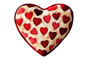 Decorative heart shape filled with colorful hearts, perfect for expressing love and affecti, png