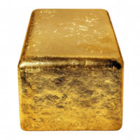 shiny gold bar with smooth surface, reflecting light beautifully, symbolizes wealth and luxury. Its solid form and rich color evoke feelings of prosperity and success png