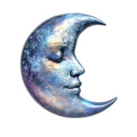 Mystical Moon Goddess With Glow Transparent Background png