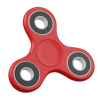 3d render Red fidget spinner illustration png