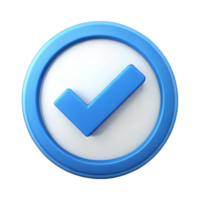 blue check mark in the circle is isolated on transparent background png
