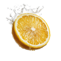 Fresh Lemon Slices in Air png