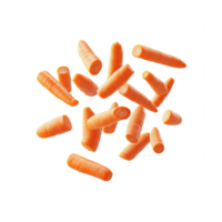 Carrots Slices Floating Isolated on Transparent Background png