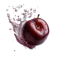 Fresh Plum. Isoalted on Transparent Background png