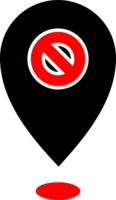 map icon with block inside png